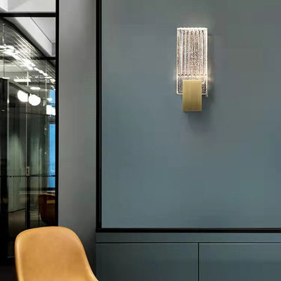 مصباح حائط فاخر LED مربع كريستال فقاعي حديث 