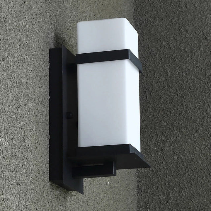 Modern Chinese Square Outdoor Waterproof 1-Light Wall Sconce Lamp