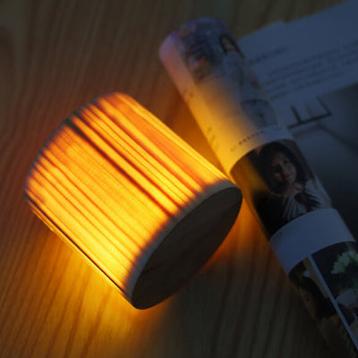 Lámpara de Mesa Táctil LED de Madera Creativa 