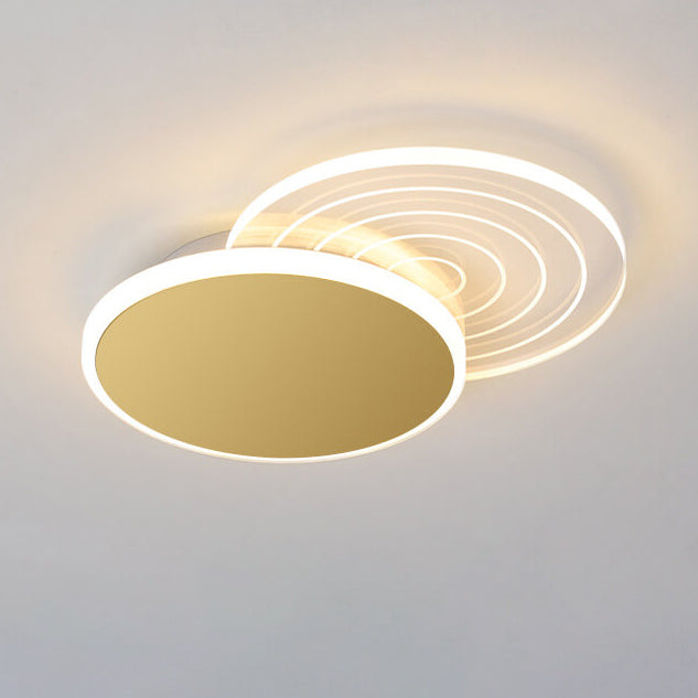 Iluminación LED de montaje empotrado de acrílico y hierro geométrico de lujo moderno 