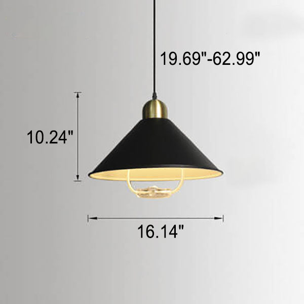 Modern Macaron Cone Shade LED Telescoping Pendant Light