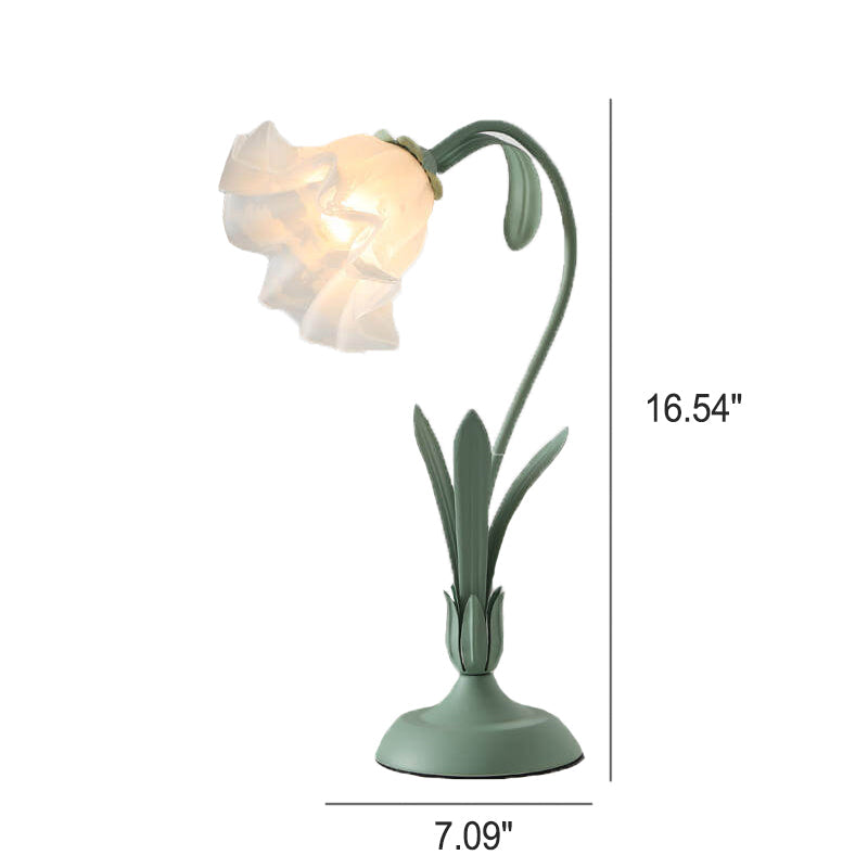 Moderne 1-flammige Tischlampe im europäischen Blumendesign 