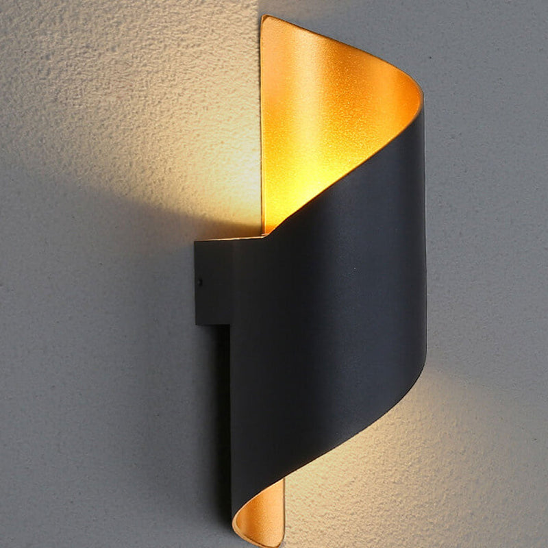 Modern Outdoor Aluminum Bending Column LED Waterproof Wall Sconce Lamp