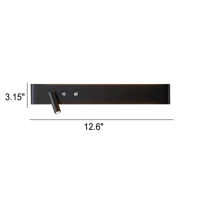 Modern Minimalist Rectangular Aluminum Iron LED Wall Sconce Lamp