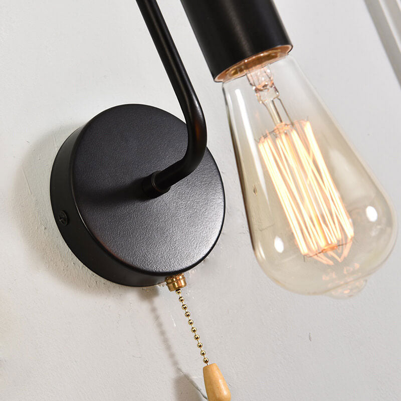 Nordisches industrielles Reißverschluss-Design 1-Licht-Wandleuchte 