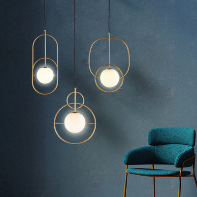 ضوء قلادة LED بلمبة زجاجية واحدة من Nordic Creative Circle Ball 