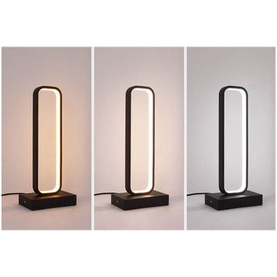Modern Minimalist Ring Aluminum Silicone LED Table Lamp