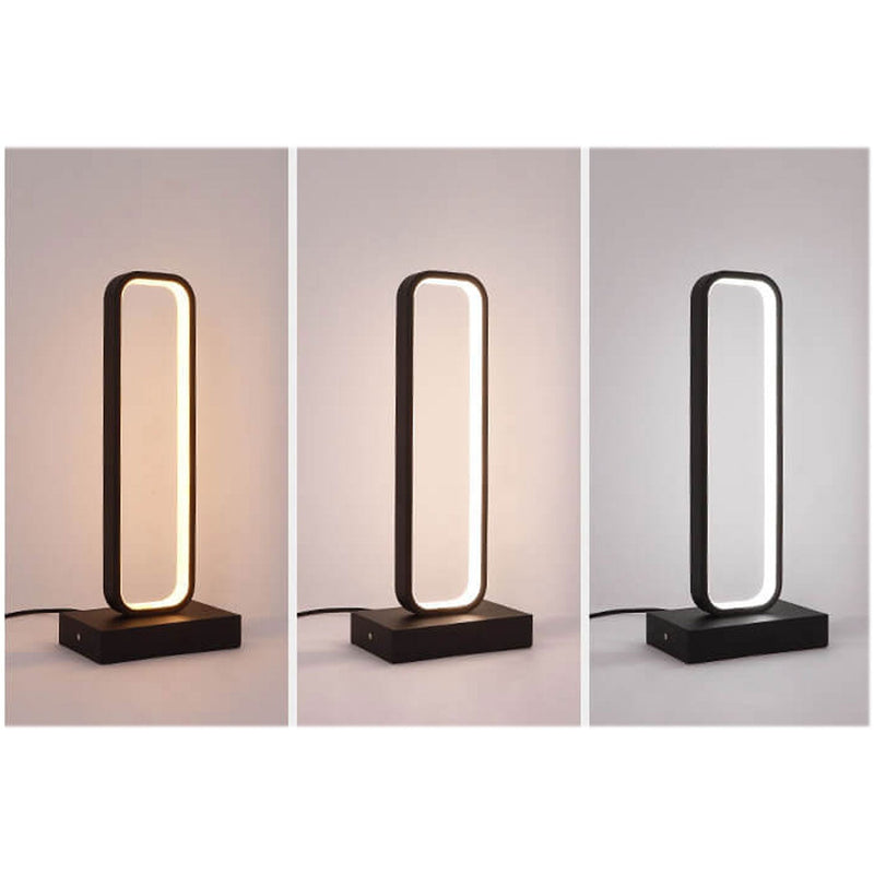 Modern Minimalist Ring Aluminum Silicone LED Table Lamp