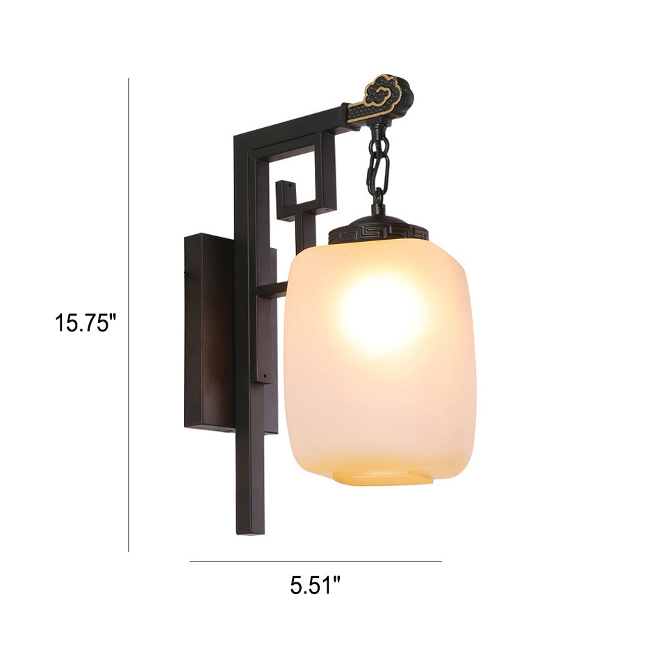 Nouveau design de motif rétro simple chinois applique murale à 1 lumière 