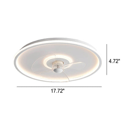 Modern Acrylic Round Minimalistic LED Flush Mount Fan Light