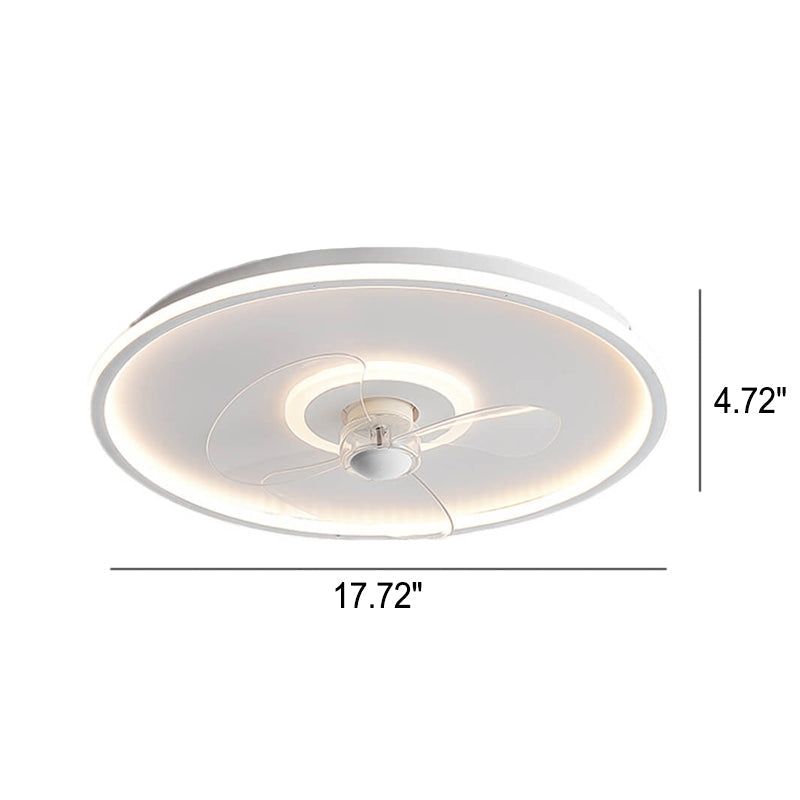 Modern Acrylic Round Minimalistic LED Flush Mount Fan Light