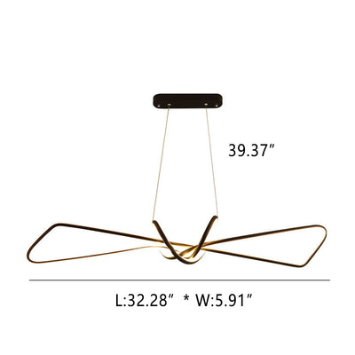 Creative Light Luxury Bow Design LED-Kronleuchter 