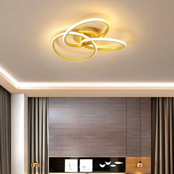Nordic Light Luxus Ring Gestaffeltes Überlappungsdesign LED-Deckenleuchte 