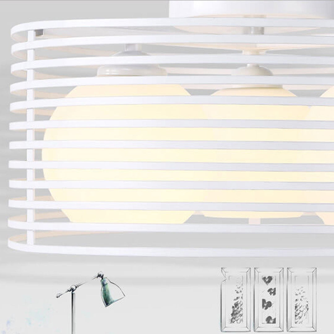 Nordic Creative Iron Round 3-Light Flush Mount Ceiling Light