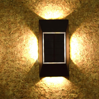 Solar LED Rundumbeleuchtung Garten Außenleuchte Wandleuchte Lampe 