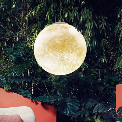 Creative Moon Mars Resin Orb 1-Light Pendant Light