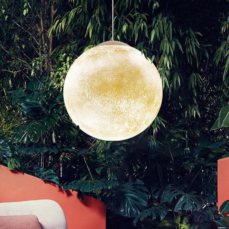 Creative Moon Mars Resin Orb 1-Light Pendant Light