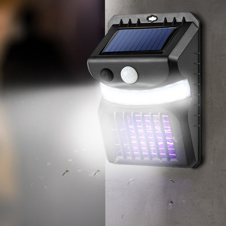 Solar-Mückenabwehrfunktion Menschlicher Intelligenter Sensor Außen Garten Wandleuchte 