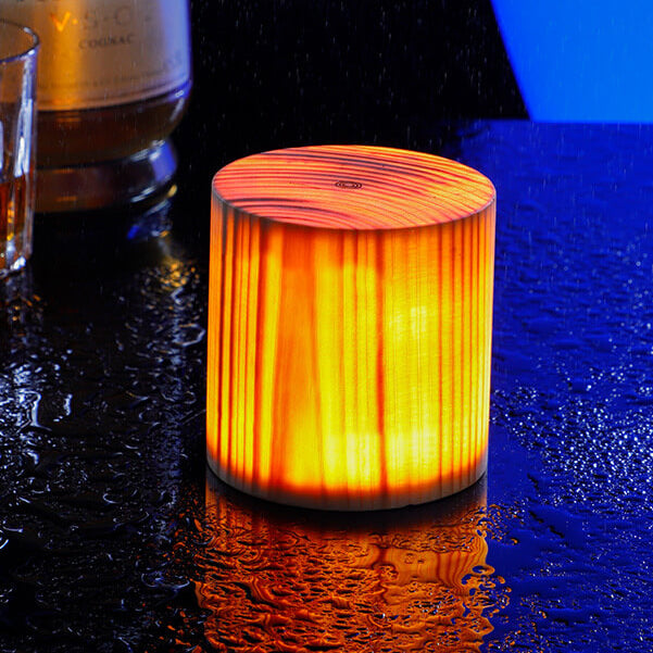 Lámpara de Mesa Táctil LED de Madera Creativa 