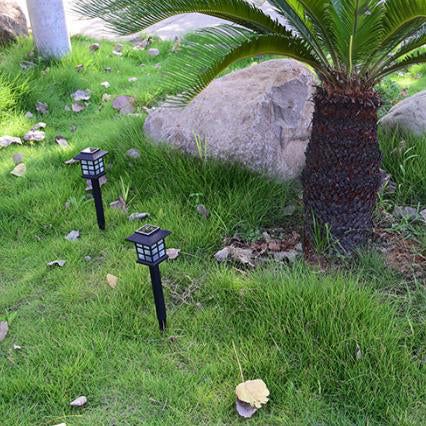 Quadratische Solarlaterne LED im Freien wasserdichtes Garten-Bodenstecker-Licht 