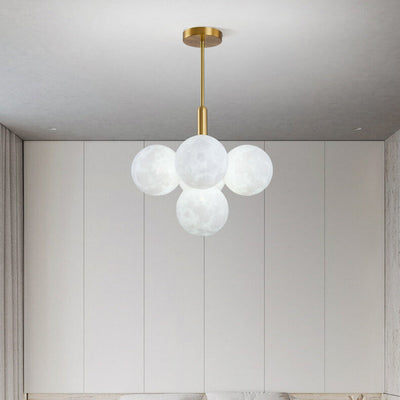 Nordic 3D Moon Planet 5/13 Light Chandelier