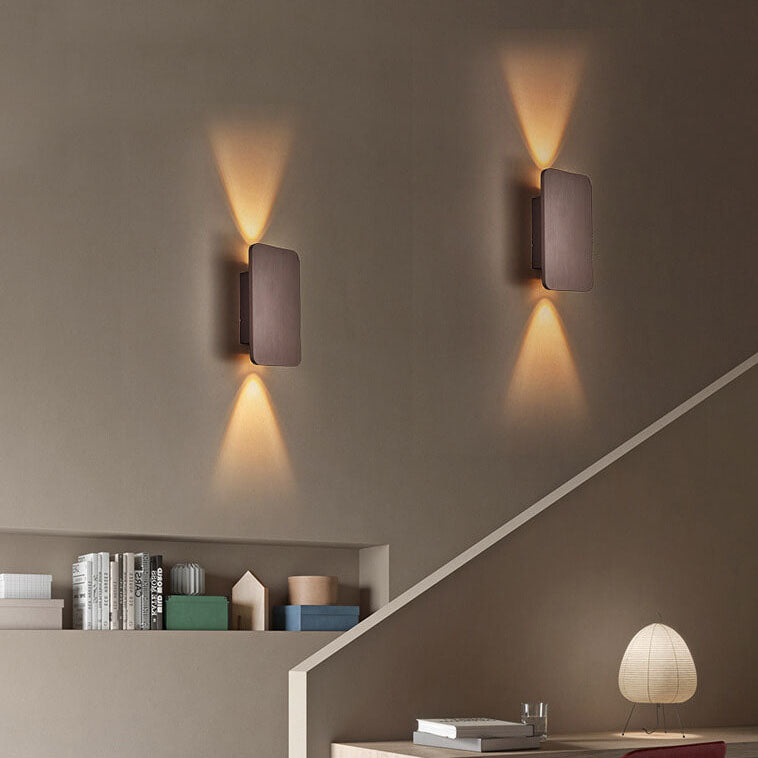 Nordic Minimalistischer Aluminium Rechteckiger Flachbildschirm 2-Licht LED Wandleuchte 