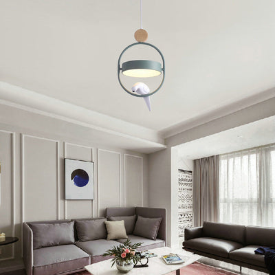 Nordic Creative Bird Ring 1-Light LED Pendant Light