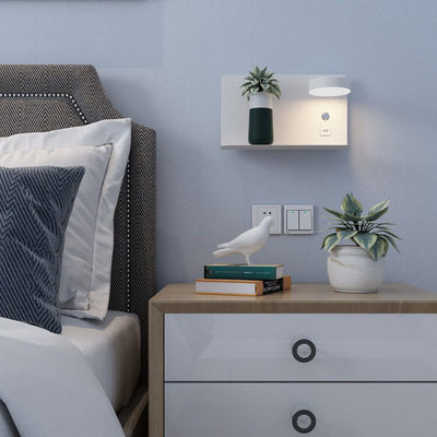 Moderne Eisen Quadrat LED USB Wiederaufladbare Wandleuchte 