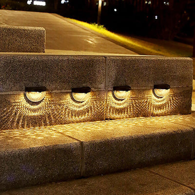 Lámpara de Aplique de Pared de Sombra de Luz Impermeable para Exterior en Semicírculo Solar 