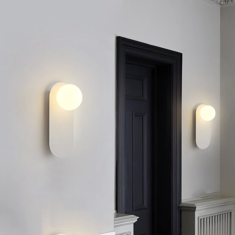 Nordic Minimalist Glass Ring Base 1-Light Wall Sconce Lamp