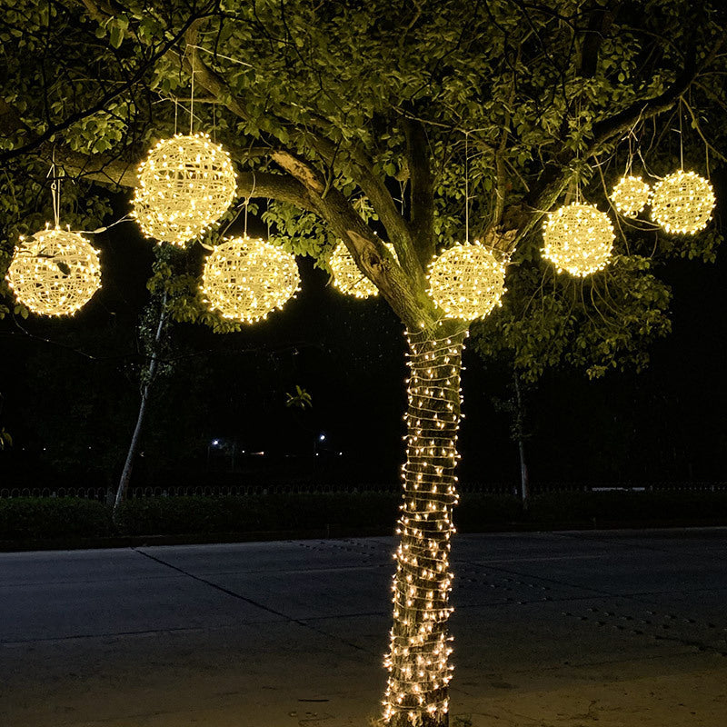 Boule enchevêtrée LED extérieure étanche décorative pour jardin 