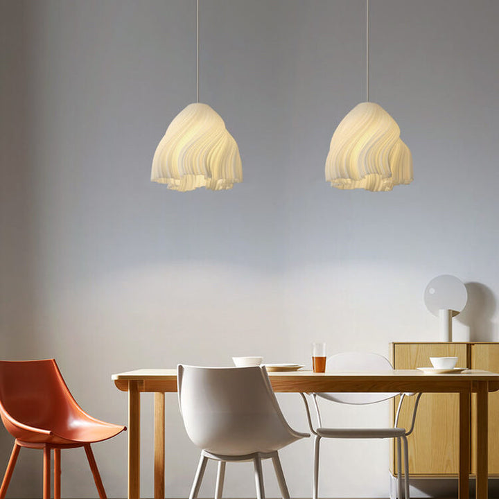Pantalla impresa en 3D de geometría nórdica, luz colgante de 1 luz 