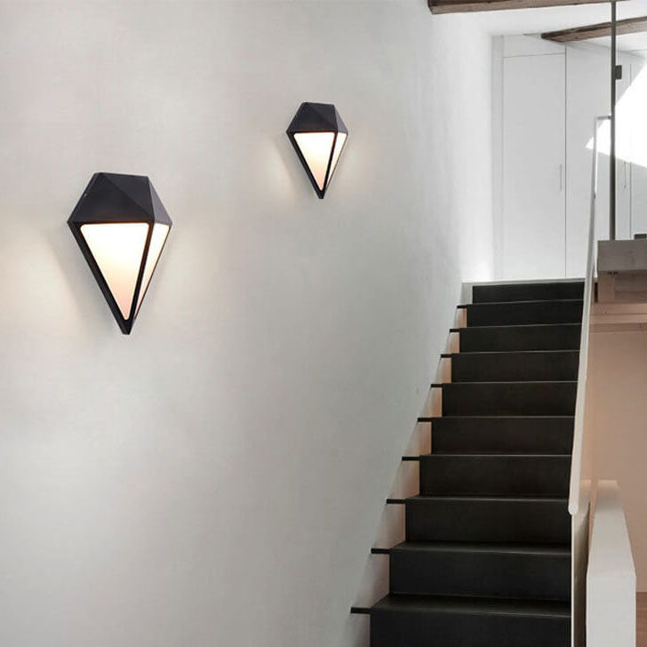 مصباح حائط LED مقاوم للماء بشكل ماسي صناعي للاستخدام الخارجي 