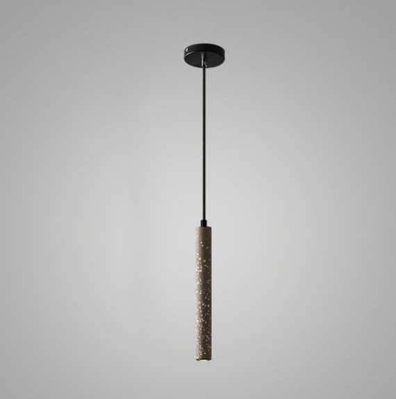 Lámpara colgante LED de tira larga de cemento multicolor retro 