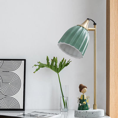 Nordic Ceramic Bell Shade 1-Light Table Lamp