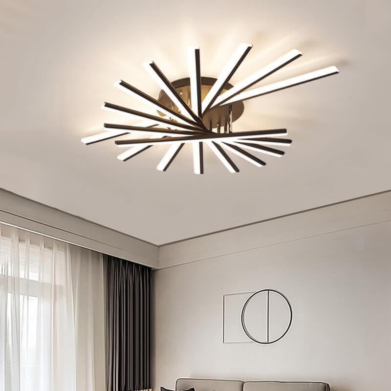 Nordic Creative Line 1-Light LED Semi-Flush Mount Ceiling Light