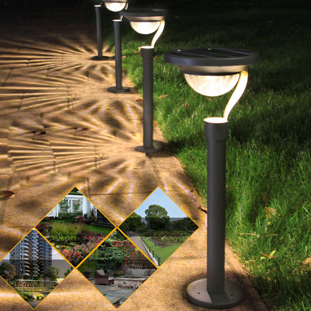Luz de jardín solar LED impermeable de uso dual moderna de piso a techo para exteriores 
