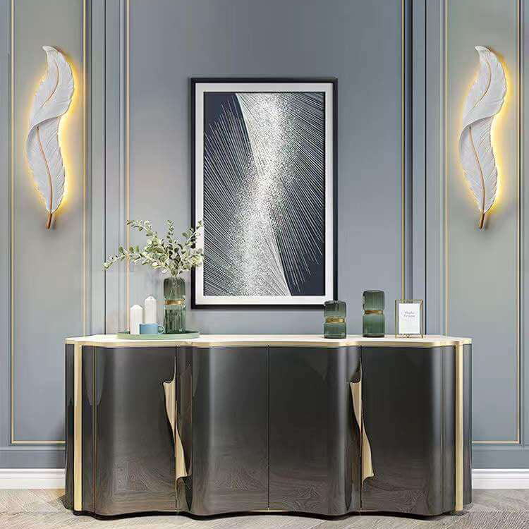 Modern Creative Feather LED Wall Sconce Lamp