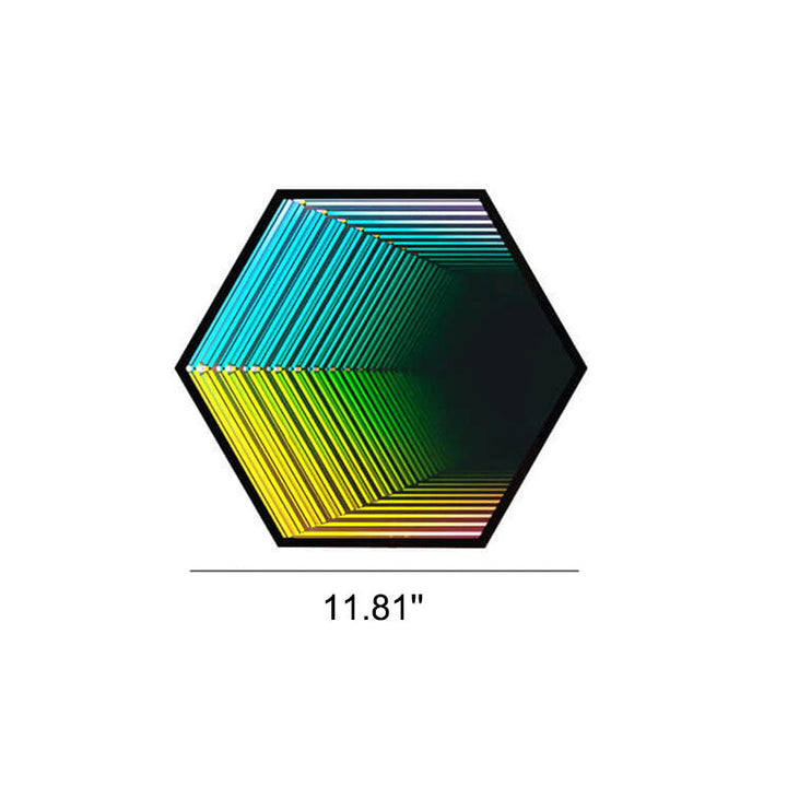 Lampe murale décorative créative à LED hexagonale/octogonale RVB 