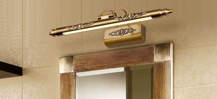 Retro European Carved 1-Light LED Mirror Front Light