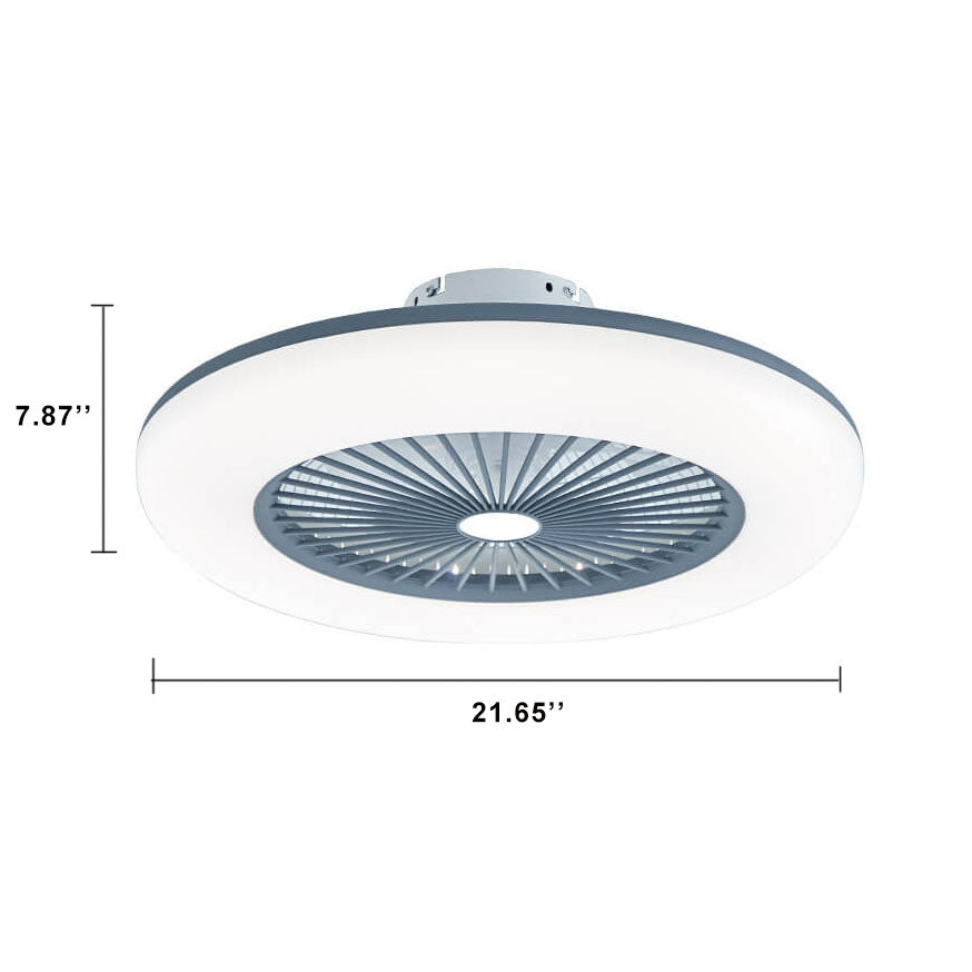 Modern Acrylic Ceiling Fan 1-Light LED Semi-Flush Mount Lighting