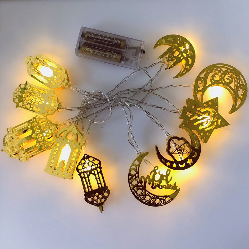 أضواء عيد حديدية حديثة LED تعمل بالبطارية/USB للزينة 