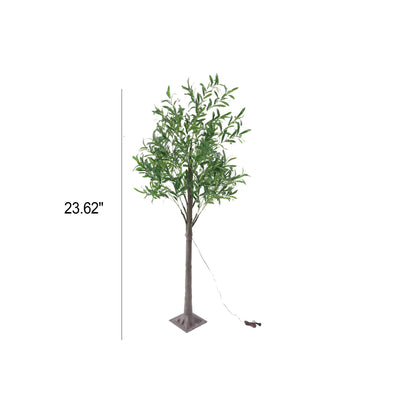 Lumière décorative moderne créative à feuilles d'olivier LED simulation plantes 