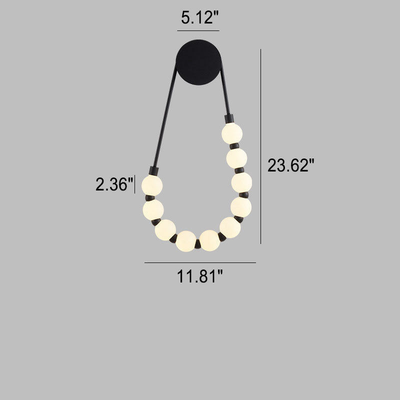 Modern Minimalist Necklace Magic Bean LED Wall Sconce Lamp