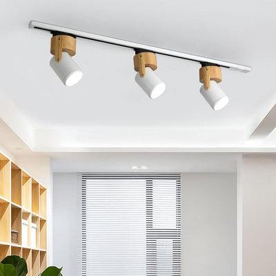 Nordic  Minimalist Track Spotlight 1/3 Light Flush Mount Light