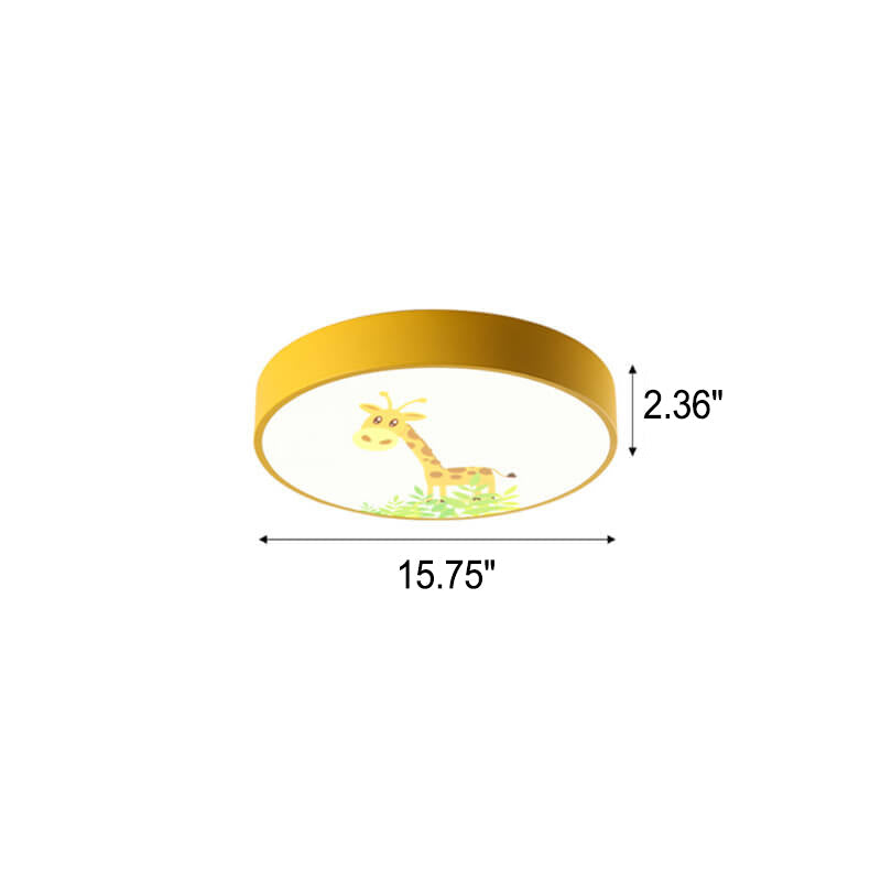 Plafonnier LED rond coloré et créatif pour enfants 