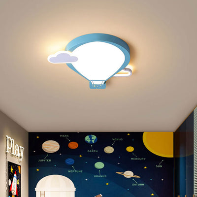 Cartoon Hot Air Balloon Kid LED Flush Mount Ceiling Light