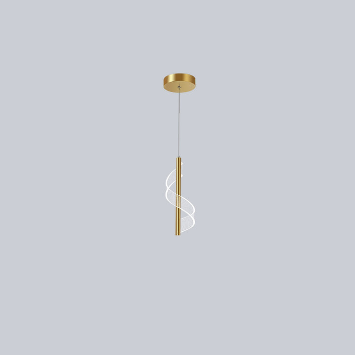 Minimalistisches nordisches LED-Kronleuchter-Design mit Acrylstreifen 