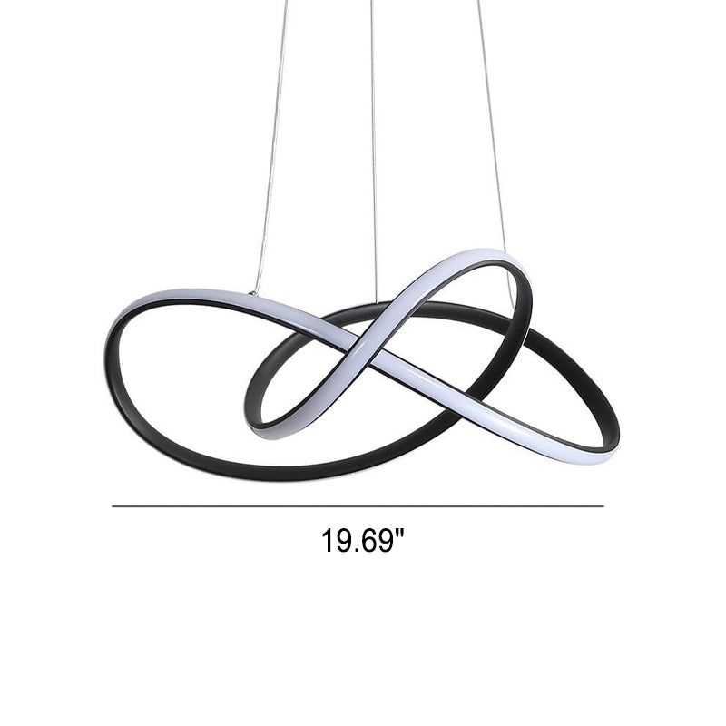 Moderne minimalistische Ring-Aluminiumstreifen-LED-Pendelleuchte 