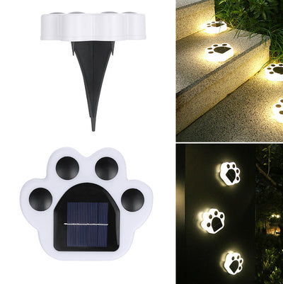 Outdoor Solar Bear Paw Round LED Garden Lawn Buried Light